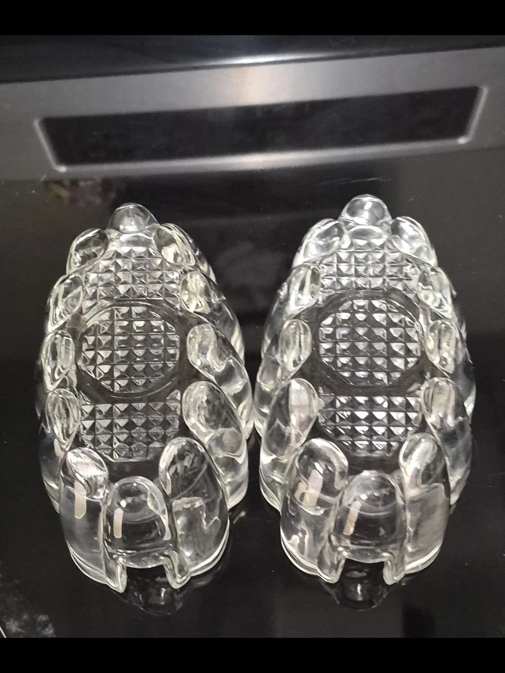 Set of 2 - Princess House Crystal Spoon and Fork Rest Holder Vintage
